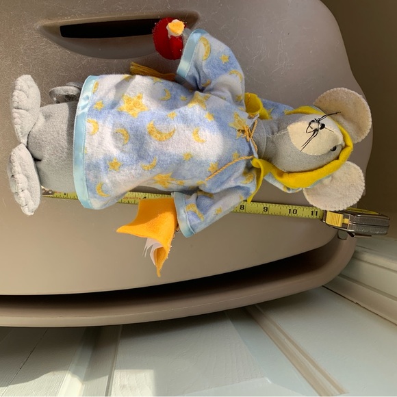 Plush Mouse Toy with Blue and Yellow Pajamas - Picture 5 of 5
